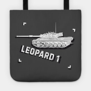 Leopard 1 side view shabby image Tote