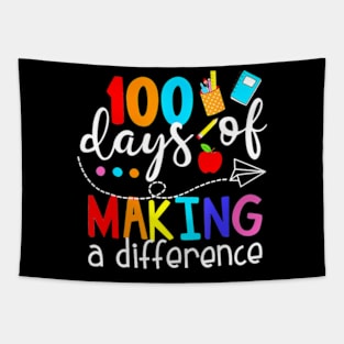 100 Days Of Making A Difference 100Th Day Of School Teacher Tapestry