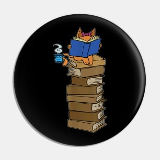 Books And Cats   Gift For Book Lovers & Cat Owners Pin