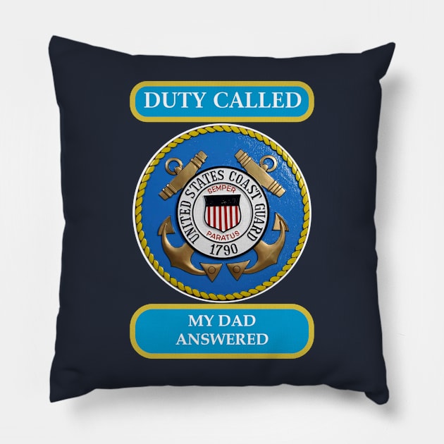 DutyCalledCoastGuard Dad Pillow by Cavalrysword