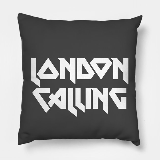 The Clash - London Calling Typography Design Pillow by DankFutura