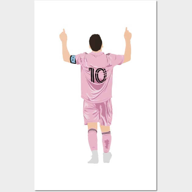 Miami Messi minimalist illustration inter - Leo Messi - Posters and Art  Prints