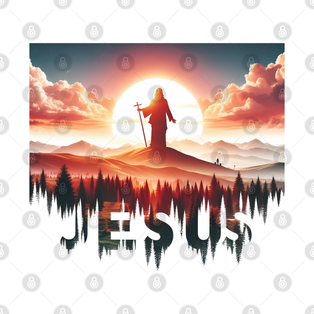 Christian Tshirt Design Siluet Jesus Christ by Javacustoms