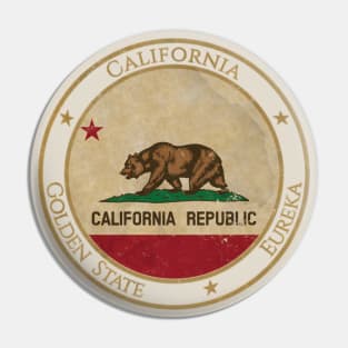 Vintage California State USA United States of America American Flag Pin