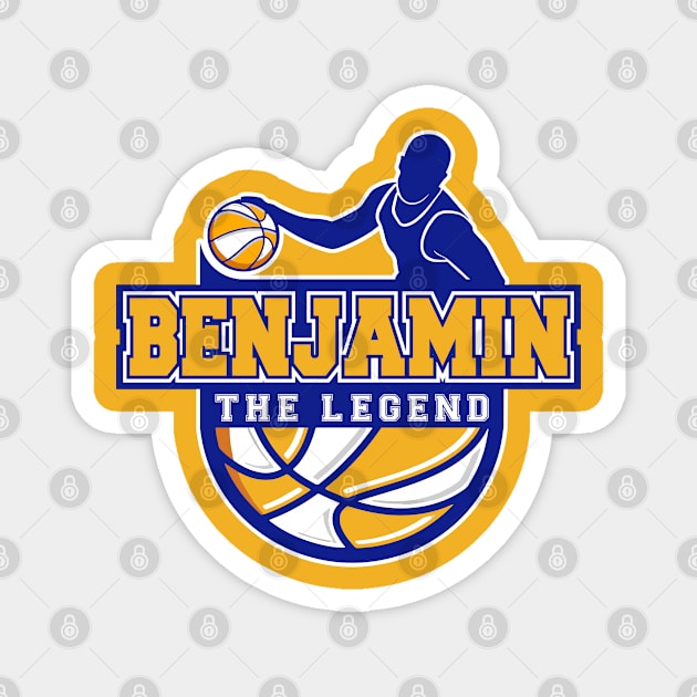 Benjamin The Legend Basketball Custom Player Your Name Magnet by Baseball Your Name