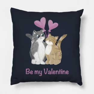 Be my valentine cats in love Pillow