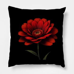 Lovely Close-Up Red Flower in Spring Pillow