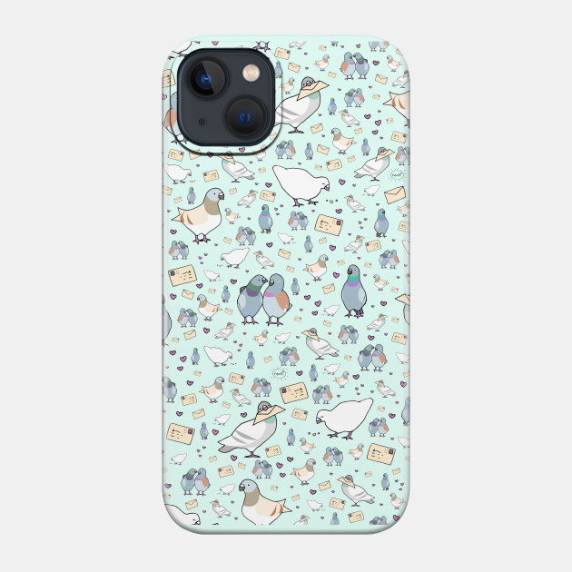 Cute pigeons - Pigeons - Phone Case