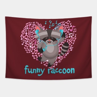 Funny Raccoon Tapestry