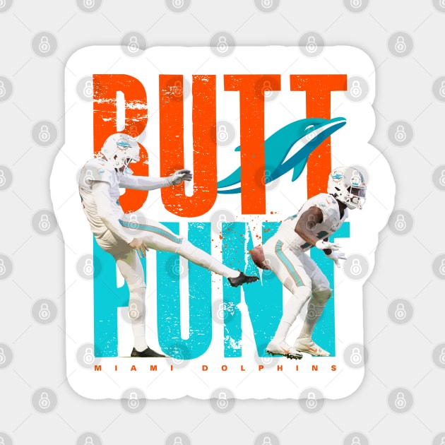 Miami Dolphins Butt Punt Magnet by Juantamad