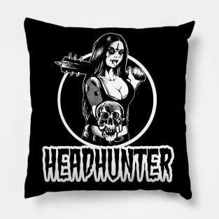 Headhunter Black Metal Girl Pillow