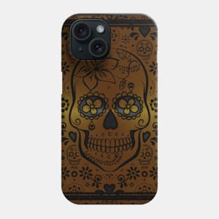 Gold sugar skull Phone Case