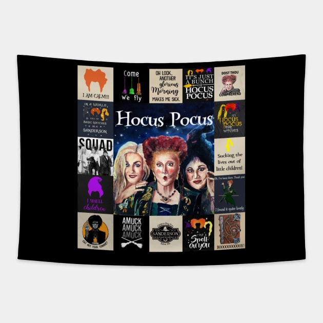 Hocus Pocus I Smell Children I Put A Spell On Tapestry by gallaugherus