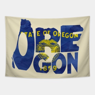 Oregon Typo Map Tapestry