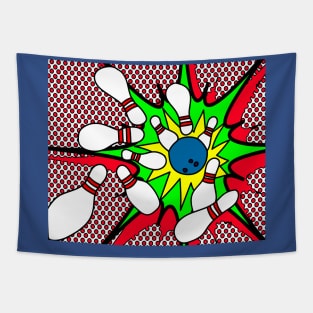 Funny Skittles Bowling Match Tapestry