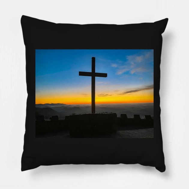 Pretty Place Sunrise Pillow by Ckauzmann