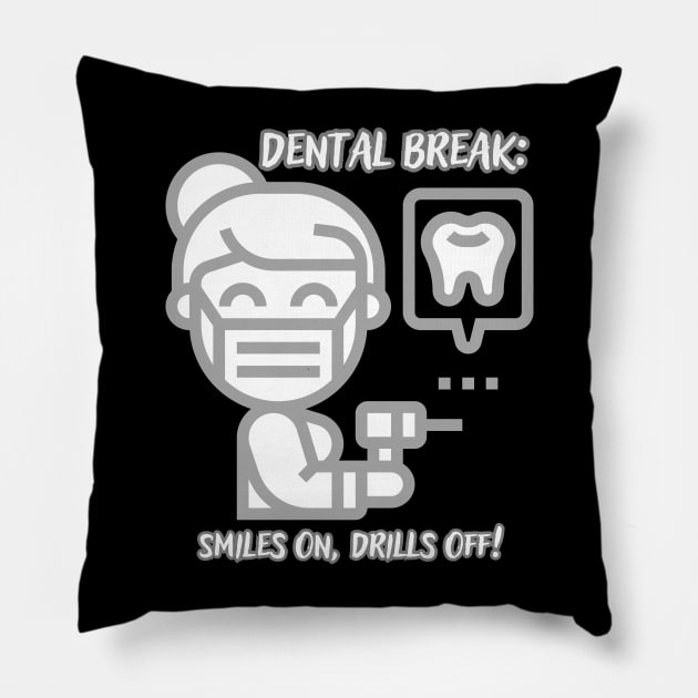 labor day dental break Pillow by Skandynavia Cora