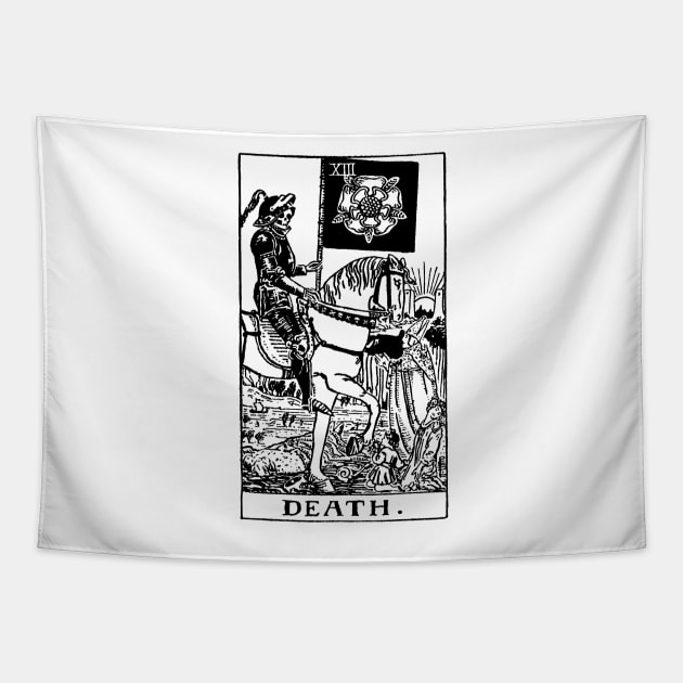 Death Tarot in black Tapestry by winterwinter