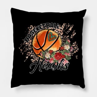 Aesthetic Pattern Hawks Basketball Gifts Vintage Styles Pillow