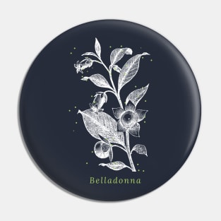 Belladonna nightshade herb botanical witch Pin