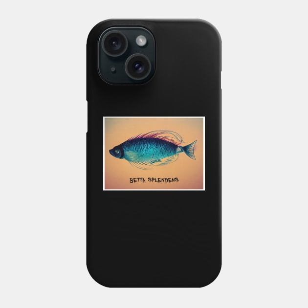 betta splendens Phone Case by ElArrogante