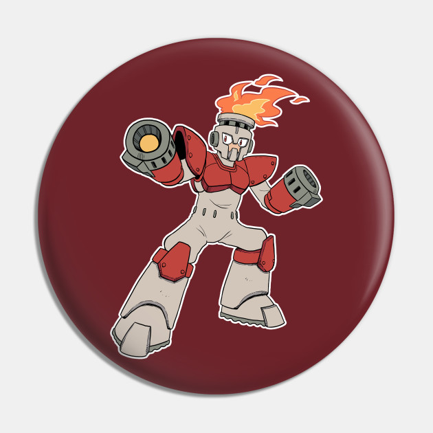 Fireman 11 Mega Man Pin Teepublic