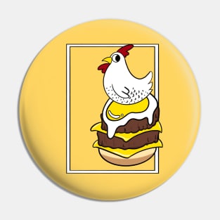 Chicken and egg burger Pin