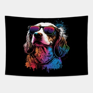 Dog Wearing Sunglasses Tapestry