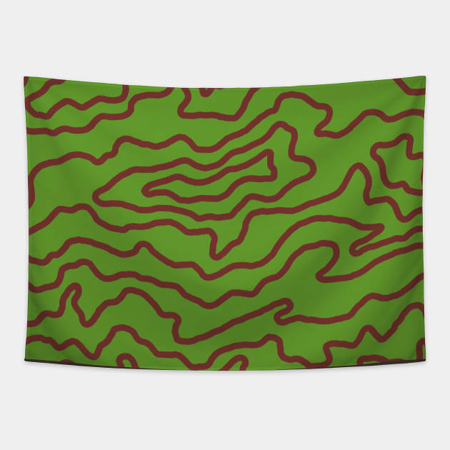 Drip Pattern - Mystery Green Tapestry by SpillProofLiquid