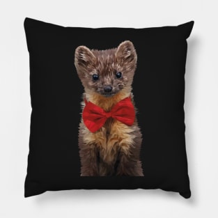 Weasel with Bow tie Pillow