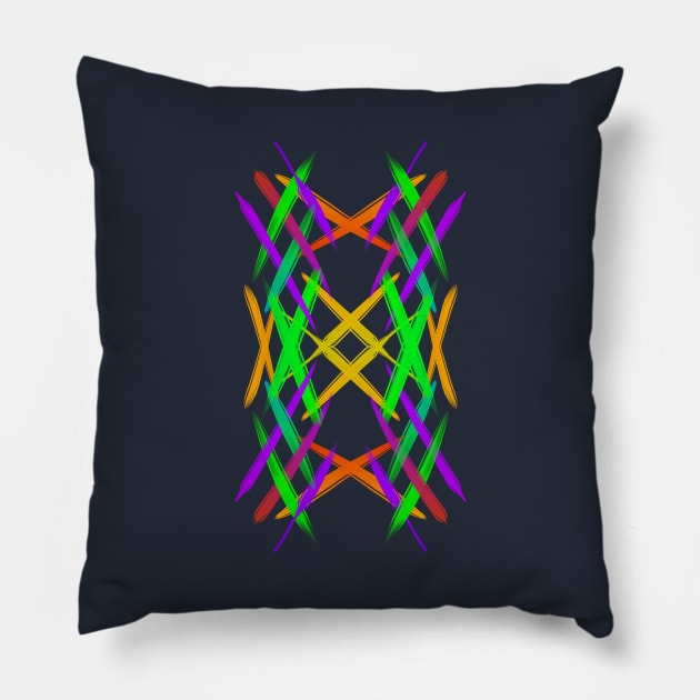 Abstraction brushing Pillow by Tuye Project