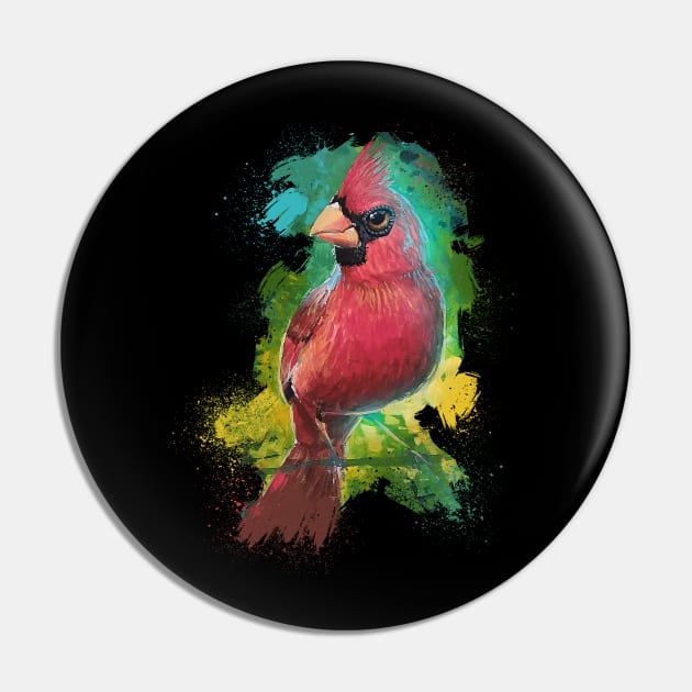 Ravishing Red Cardinal Pin by Hutchew