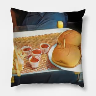 Burger Set Geek Designer Dune Stika Artistic Anime Style Pillow