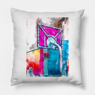 Basketball In The Hoop Paris France Pillow