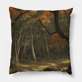 Empty Hiking Path in Autumn Pillow