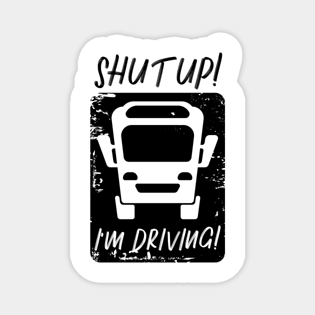 Bus bus driver school bus autobus Magnet by Johnny_Sk3tch