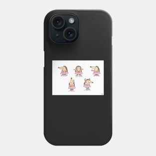 Ballet Positions Hedgehogs Phone Case