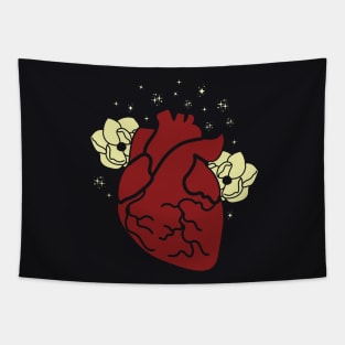 Simple Cosmic Heart Tapestry