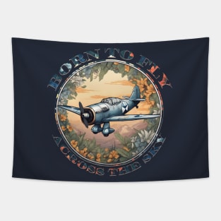 vintage aeroplane Tapestry