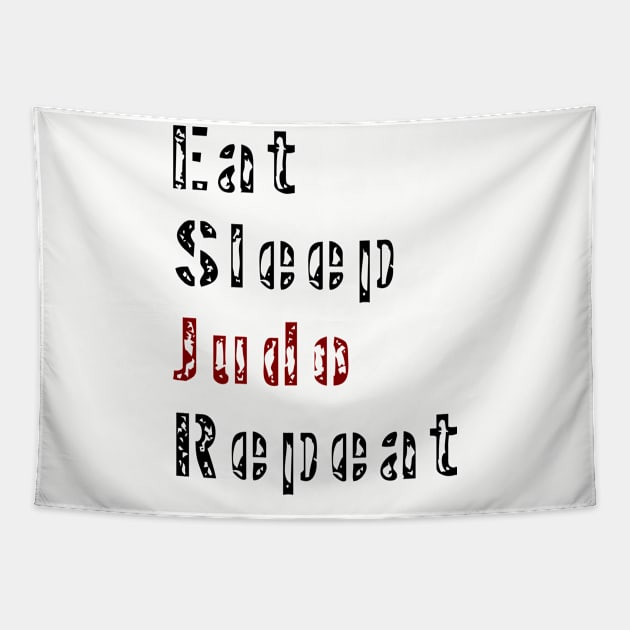 Eat Sleep Judo Repeat Tapestry by dhipsher