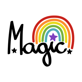 Magic rainbow in black T-Shirt