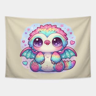 Kawaii Sloth Dragon Tapestry