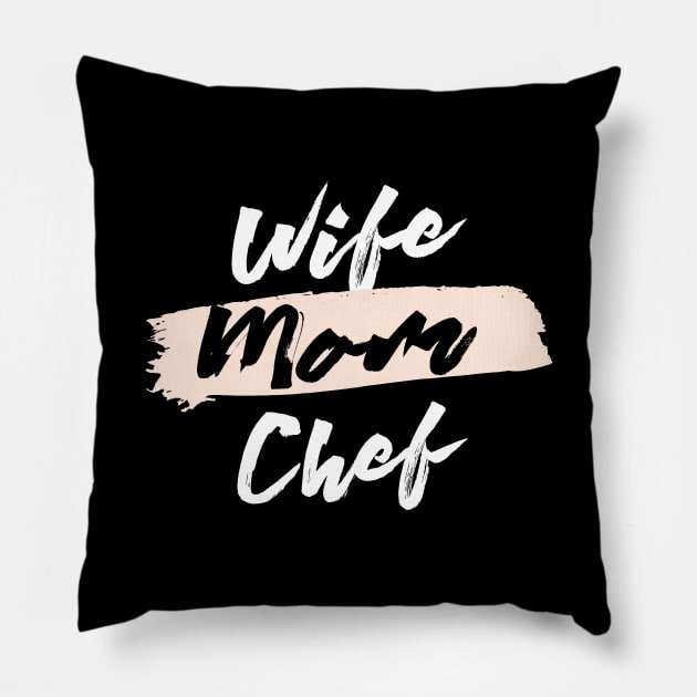 Cute Wife Mom Chef Gift Idea Pillow by BetterManufaktur