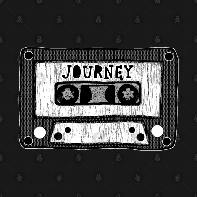 journey cassette black and white by kurokurosaki