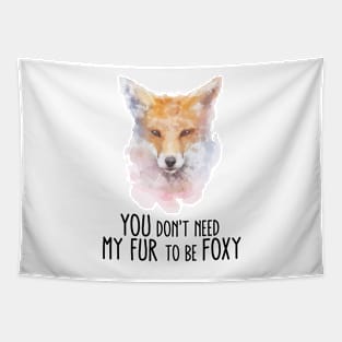 Cruelty-Free Fox Statement Tapestry