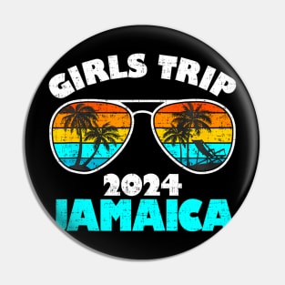 Girls Trip Jamaica 2024 Beach Womens Weekend Birthday Squad Pin