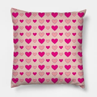 Pink Hearts Repeated Pattern 072#001 Pillow