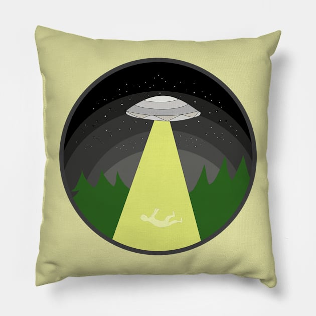 Human being abducted by a UFO Pillow by DiegoCarvalho