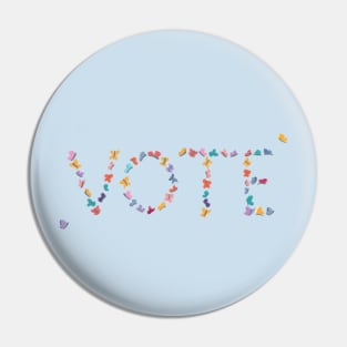 Vote (Butterfly Version) Pin