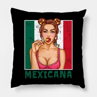 Proud Mexico Flag, Mexico gift heritage, Mexican girl Boy Friend Mexicano Chingona Pillow